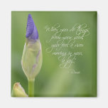 Iris with Quote Refrigerator Magnets