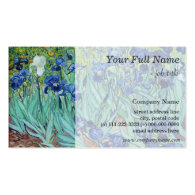 Irises by Vincent van Gogh. Vintage fine art Business Card Templates