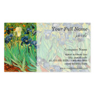 Irises by Vincent van Gogh. Vintage fine art Business Card Templates