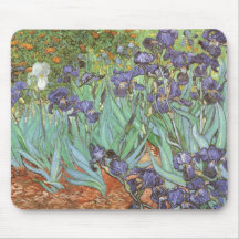 Irises by Vincent van Gogh, Vintage Fine Art Mouse Pads