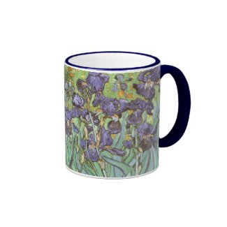 Irises by Vincent van Gogh, Vintage Fine Art Coffee Mugs