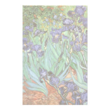 Irises by Vincent van Gogh, Vintage Fine Art Stationery