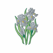 Irises embroidered shirts