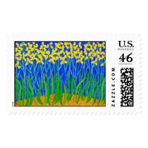 Irises in Blue stamps