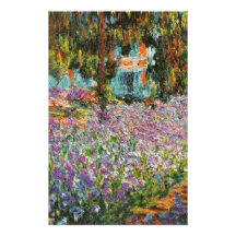 Irises In Monet's Garden Customized Stationery