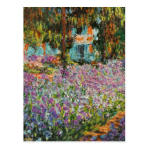 Irises In Monet's Garden Post Card