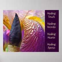 Irises prints Healing Touch Words Hearts Spirits