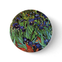 Irises, Saint-Remy, Van Gogh Buttons