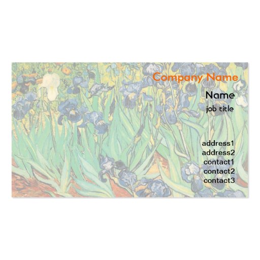 Irises, Vincent van Gogh Business Cards (front side)