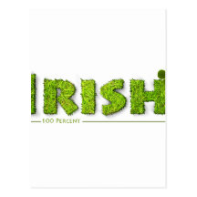 Irish 100 Percent! Postcard