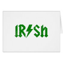 Irish AC/DC Green Greeting Card