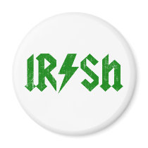 Irish AC/DC Green Magnet