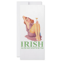 IRISH ALL THE WAY DOWN TO MY TOES CUSTOMIZED RACK CARD