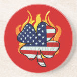 Irish American Firefighters Drink Coaster