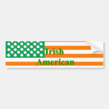 Irish american flag bumper sticker