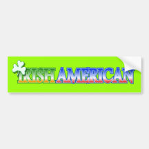 Irish American St Patrick's Shamrock Design Bumper Stickers