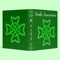 Irish Ancestors Green Celtic Knot binders