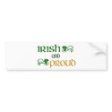 Irish And Proud bumper stickers
