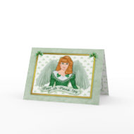 Irish Angel & Banner - Verse Inside card