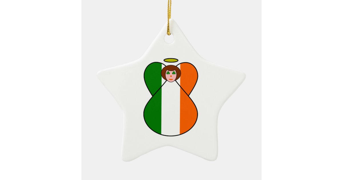 Irish Angel Ceramic Ornament Zazzle
