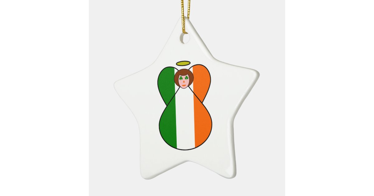 Irish Angel Ceramic Ornament Zazzle
