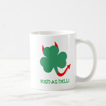 "IRISH AS HELL" Coffee mugs by Swisstoons "IRISH AS HELL" Coffee mugs