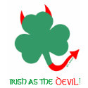 Irish as the DEVIL Ladies' St. Patrick's Day Tee t-shirts