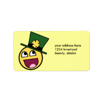 Irish Awesome Smiley Address Label