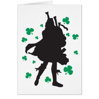 Irish Bagpiper Card card