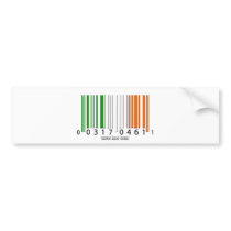 Irish  Barcode Flag bumper stickers