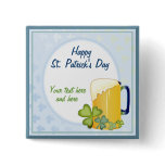Irish Beer &amp; Shamrocks Button