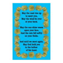 IRISH BLESSING 1 WITH CARNATION RING posters