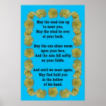 IRISH BLESSING 1 WITH CARNATION RING PRINT