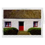 Irish Blessing Cottage Christmas Card - Blessing
