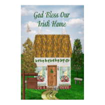 Irish Blessing Cottage posters