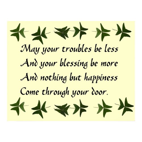 Irish Blessing Happiness print