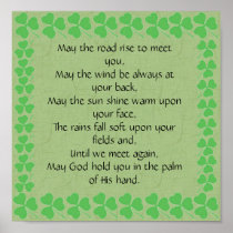 Irish Blessing-May the road rise to meet you Print