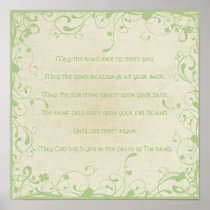 Irish Blessing-May the road rise to meet you Posters
