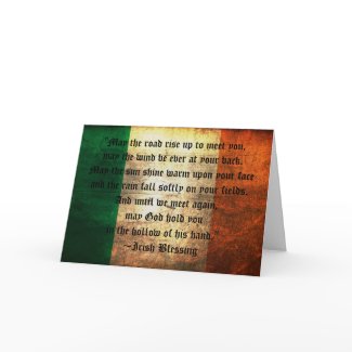 Irish Blessing on Distressed Flag Greeting Card card