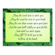 Irish blessing postcard