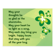 Irish blessing postcard