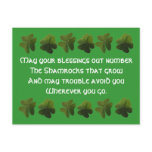 Irish Blessing Shamrock Postcard
