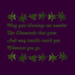 Irish Blessing Shamrocks t-shirts