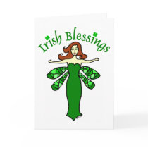 Irish Blessings Fairy St. Patrick's Day Card by Victoreeah Irish Blessings Fairy St. Patrick's Day Card