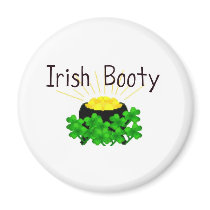 Irish Booty Pot of Gold St. Patrick's Day Fridge Magnet