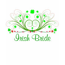 Irish Bride Fancy Celtic Shamrocks Ladies T-shirt by SquirrelHugger Irish Bride Fancy Celtic Shamrocks Ladies T-shirt