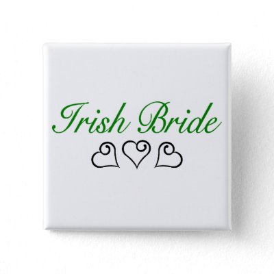 Irish Bride Pinback Buttons