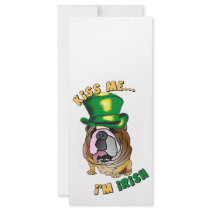 Irish Bulldog Rack Card rack cards