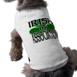 Irish By Association With Big Shamrock, Cutout Doggie T-shirt