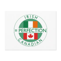 Irish Canadian Heritage Flags postcards by iponix Irish Canadian Heritage Flags postcards